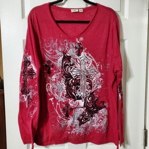 Long sleeve cross shirt